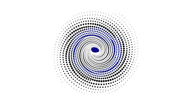 Abstract Spiral Halftone Pattern
