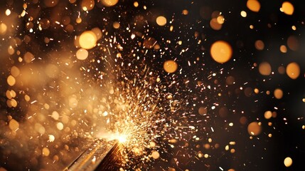 Fototapeta premium Welding sparks bright