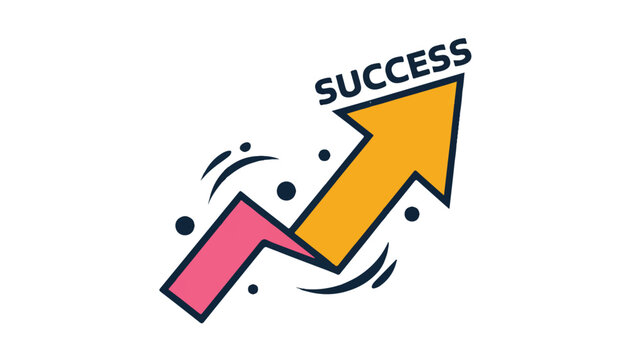 Upward arrow symbolizing growth and success in business