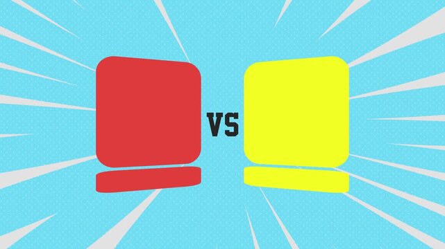 Minimal Versus Comparison Animation Template with Clean Split Screen and VS Layout Background