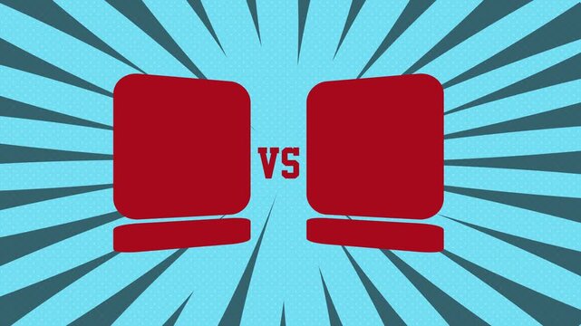 Versus Comparison Animation Template with Split Screen Layout and Dynamic VS Battle Background
