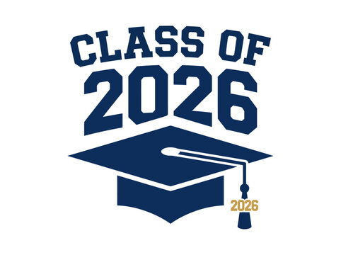 Class of 2026 Graduation Cap Illustration with Year Symbolizing Academic Achievement and Future Success