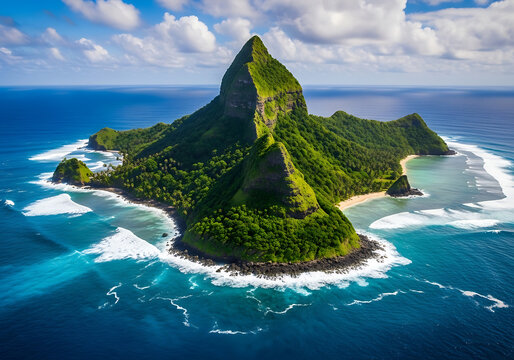 Majestic mount otemanu in bora bora french polynesia a tropical paradise view
