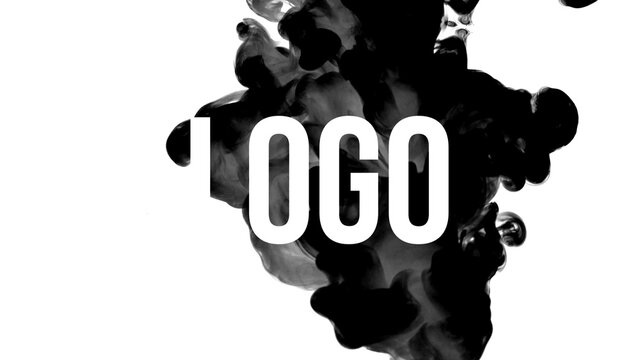 Logo Ink Drops &ndash; Liquid Ink Logo Reveal Animation, Abstract Splash Effect, Artistic Fluid Branding Intro for Creative Promo and Video Presentation