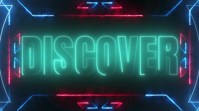 Explore Discover Neon Typography in Cyberpunk Energy Glow Frame 4k video