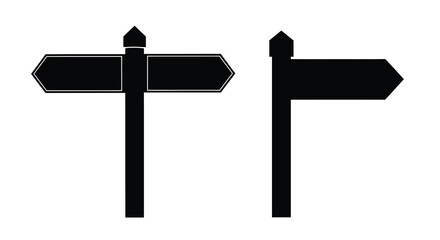 directional signpost silhouette high quality professional detailed modern elegant stylish © APIM02SN