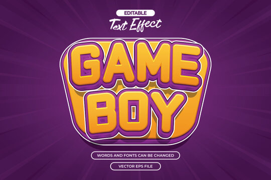 Game boy editable text effect with comic background
