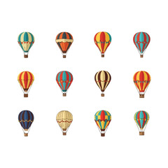 Obraz premium Colorful hot air balloons flying high.