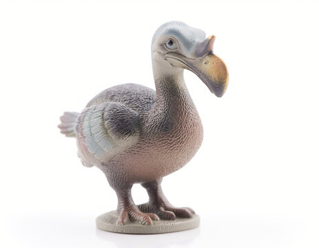 A detailed sculpture of a dodo bird, a charming representation of the extinct flightless avian species