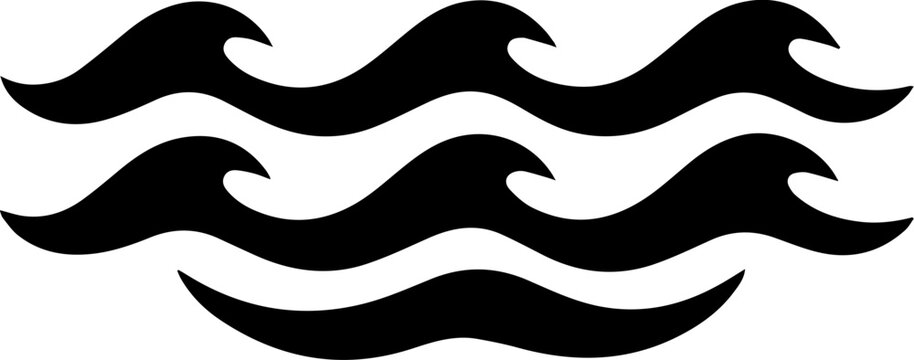 Wave Symbol Silhouette