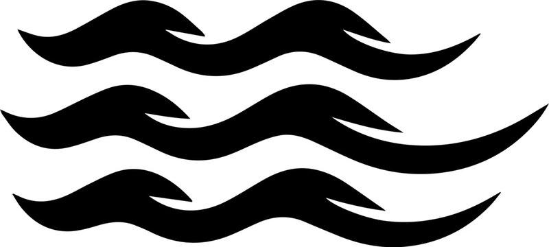 Wave Symbol Silhouette