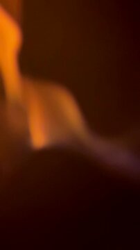 A mesmerizing flame in the fireplace