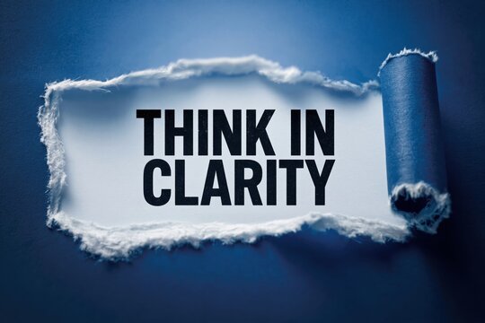 Think In Clarity motivational words for clear thought