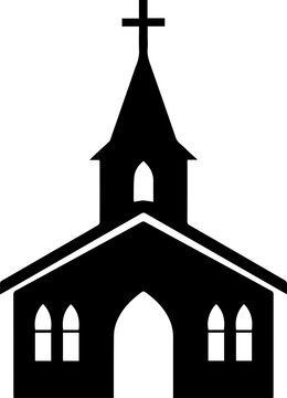 Church Silhouette with Steeple