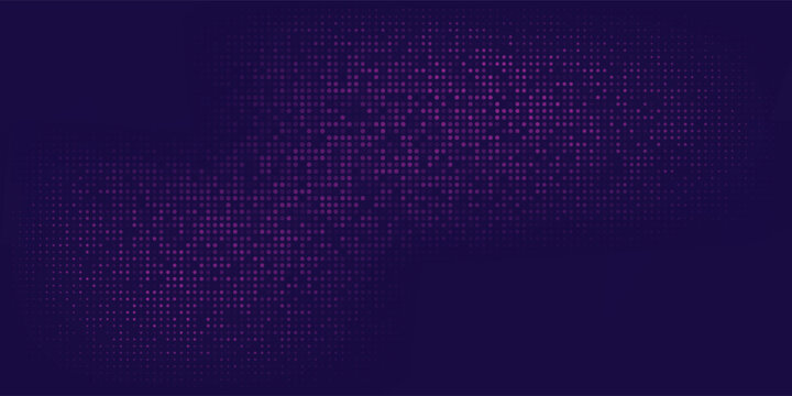 Bg with pixel pattern - blue and purple gradient mosaic for digital design.