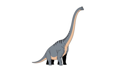 A long necked dinosaur standing tall and proud. © Mutmainah