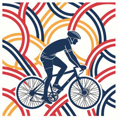 Fototapeta premium Abstract Geometric Bike Pattern Background
