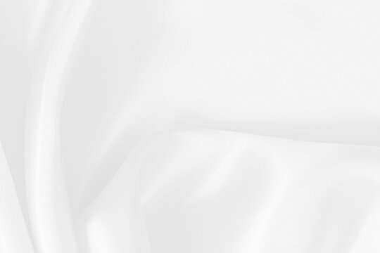 White fabric texture background, detail of silk or linen pattern.