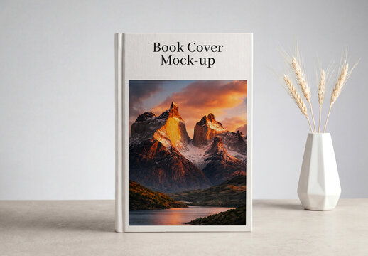 Hardcover Book Mockup on Desk
