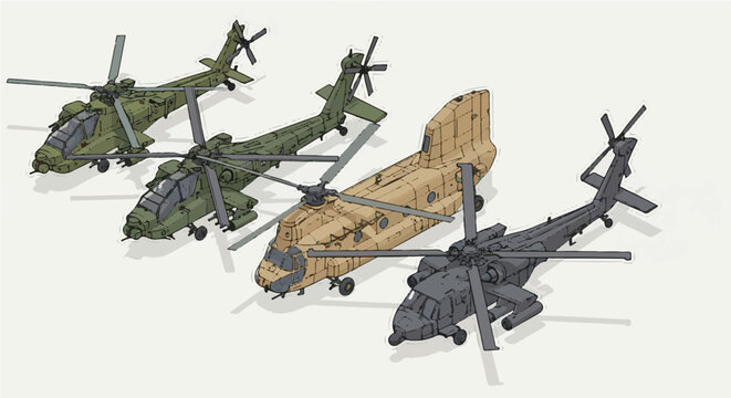 Cad style helicopter 