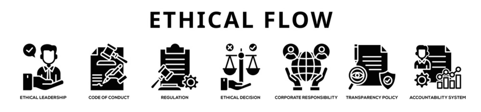 Ethical Flow web banner icon illustration