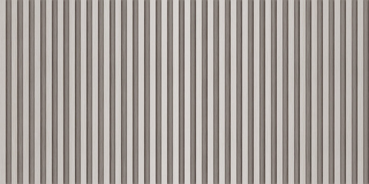 SEAMLESS background of neutral gray wooden wall panel, natural wood paneling texture, decorative accent wall or acoustic panel design, repeating pattern.