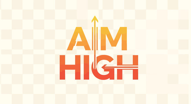 A Motivational Graphic Design Showcasing Ambition and Positivity in a Modern Environment