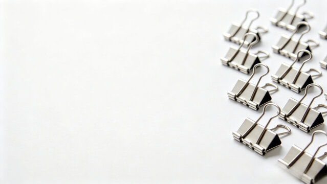 Silver binder clips
