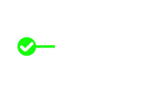 Animated timeline infographic showing step-by-step process with looping progress checkpoints with a white background.