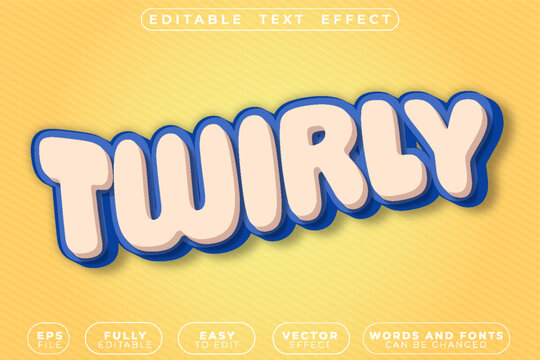  Twirly Spiral Curl Whirl Twist Flow Motion Vector Fully Editable Smart Object Text Effect