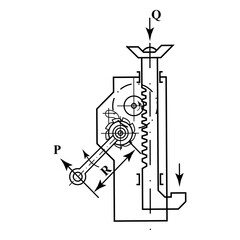 Obraz premium Vector engineering drawing of a rail jack. Technology background.