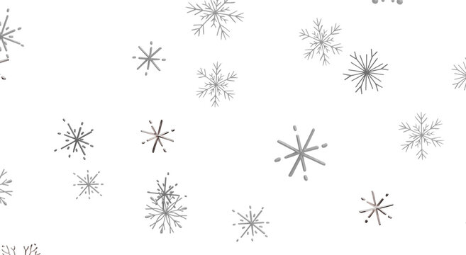 Decorative illustration of snowflakes, a winter and holiday themed design