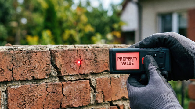 Precise Assessment of Property Value Using Digital Laser Measure on Cracked Brick Wall