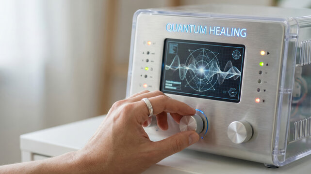 Metallic Device for Adjusting Quantum Healing Frequencies with Dial Functionality
