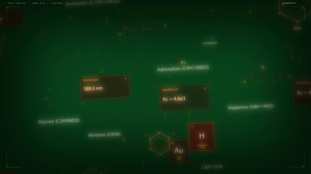 Soft blur lifting, HUD nodes shifting and pulsing, showing 589nm and Kc data on transparent plane