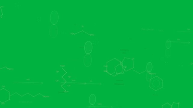 On load neon chem UI animating ovals sliding rings linking to visualize bonds on transparent canvas