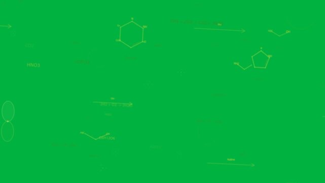 On play yellow glyphs animating on transparent bg, arrows sliding dots pulsing showing reactions