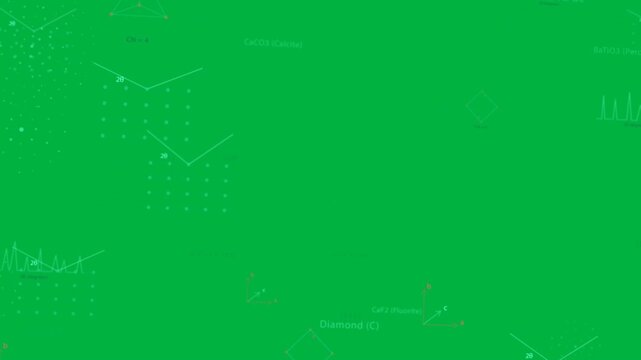 On timer HUD schematics drifting, shifting on transparent canvas to show crystal plane shifts