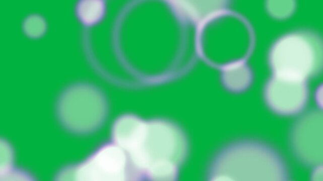 Top-right rings entering purple orbs clustering to center then drifting off transparent background