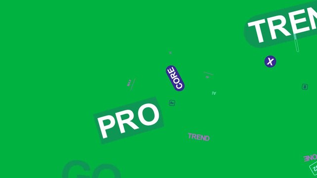 On pulse PRO badge, icons scaling spinning sliding outward showing features on transparent backdrop