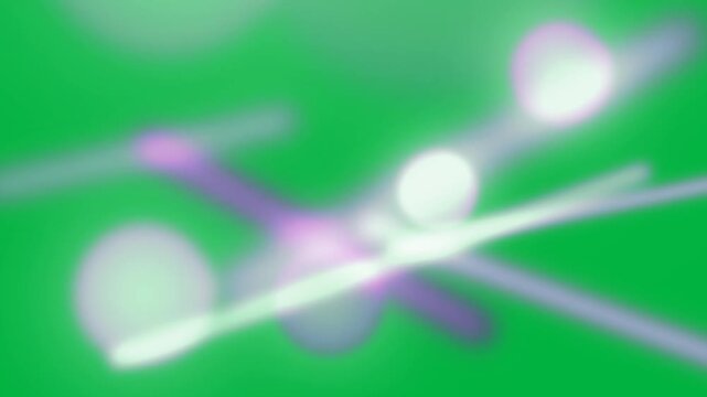 Purple forms entering left and upper, forming X, brightening into neon flare, fading on alpha matte