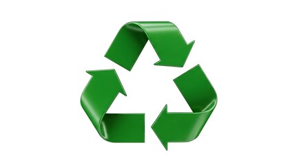 Obraz premium Green recycling symbol with arrows