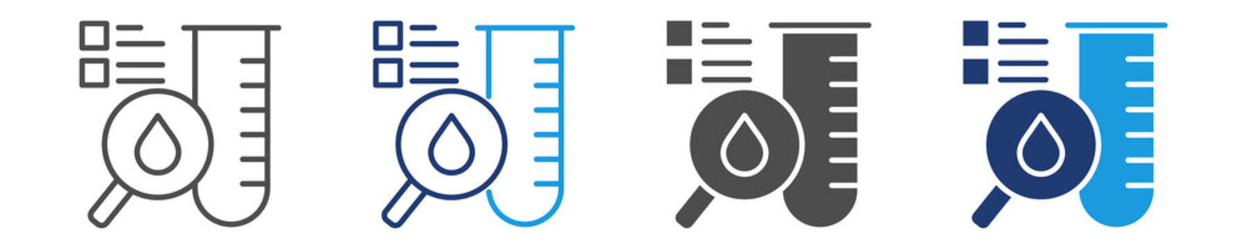 blood test icon set multiple style