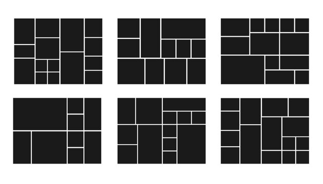 Moodboard Grid Photo Collage Templates Collection Free Vector