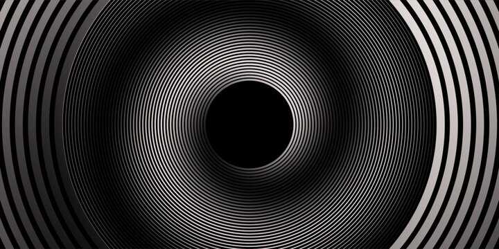 Create a bold look with a centric circle background featuring vector graphics of sound waves.eps,10