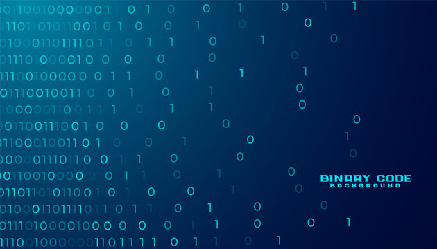 futuristic binary code pattern techno concept background design