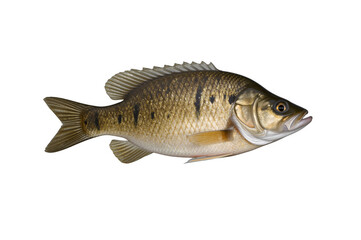 Naklejka premium Freshwater fish with scales isolated on transparent background