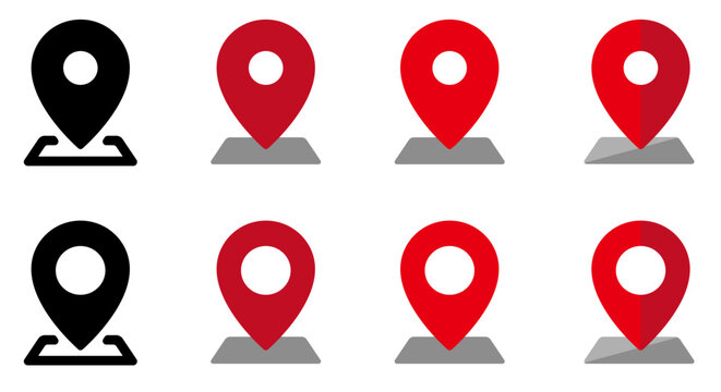 地図・マップのピンのアイコンイラスト