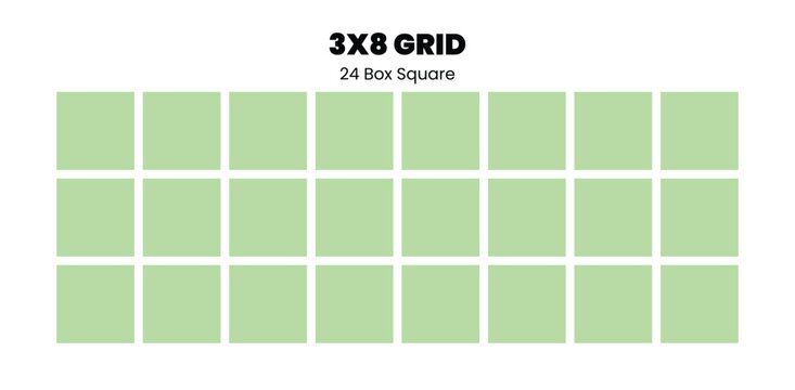 Contemporary 24 Square Grid in 3x8 Format