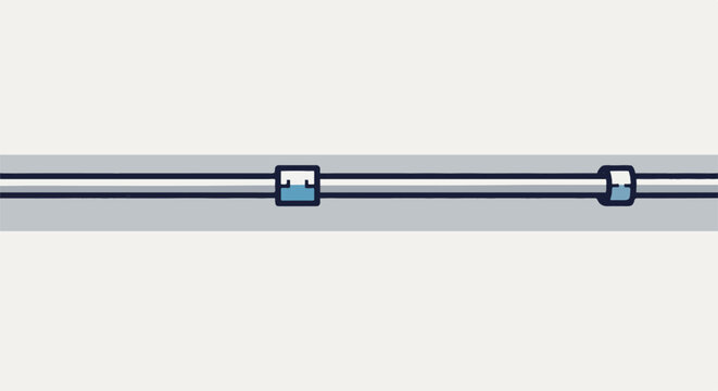 Simple illustration of a pipe with two water reservoirs